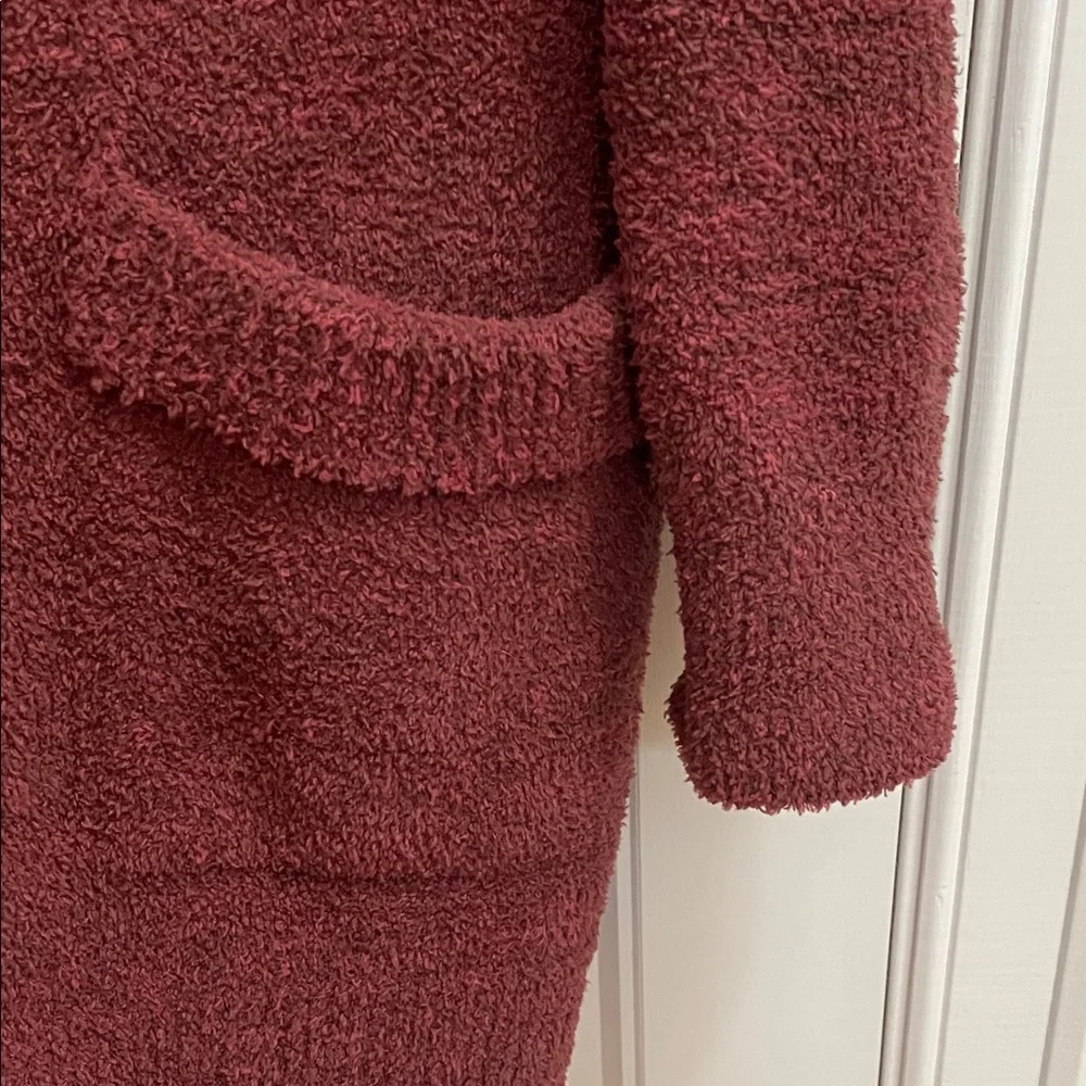 BAREFOOT DREAMS CozyChic Long Maroon Cardigan Size XL